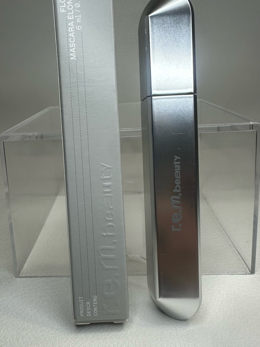 re.m. beauty Black Mascara - Sleek Silver Packaging